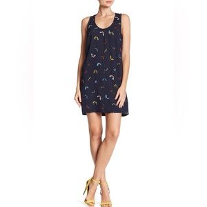 JOIE Peri Navy Dress Butterfly Navy Blue‎ Racerback Tank Dress